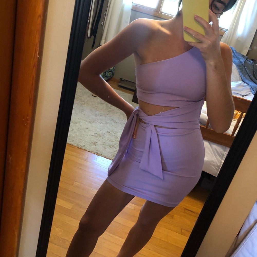 Purple/labender cut out dress